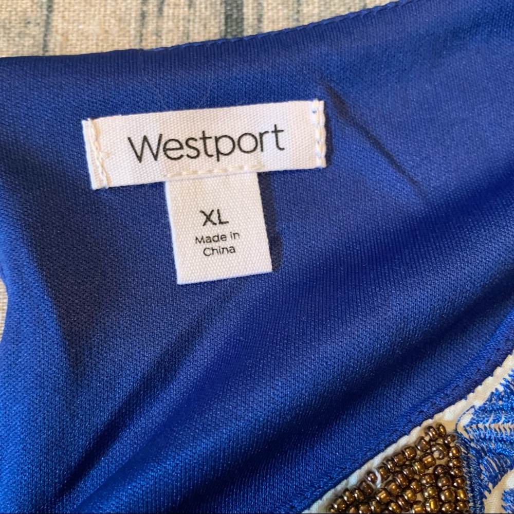 Westport Women’s Blue Tribal dress lined sleeveless XL spring summer casual - Picture 6 of 13